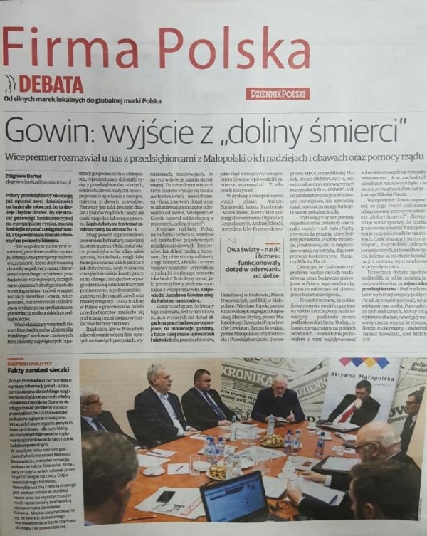 Debata Gospodarcza w Dzienniku Polskim