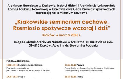 Krakowskie seminarium cechowe. Rzemiosło spożywcze wczoraj i dziś