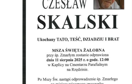 Żegnamy Czesława Skalskiego